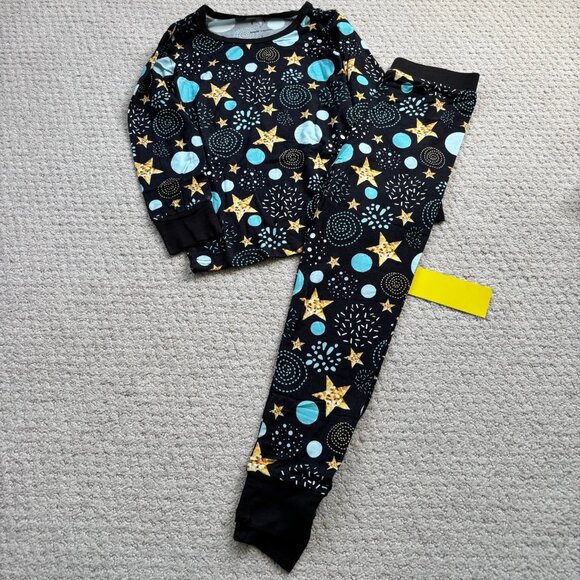 Popoki black outerspace bamboo pajamas - Picture 1 of 2